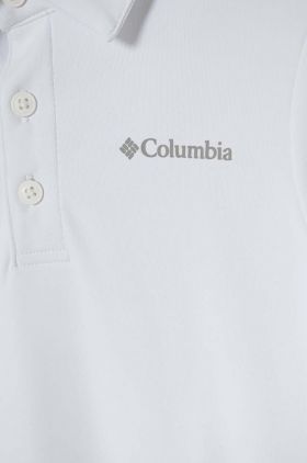 Columbia tricou polo copii Columbia Hike Polo culoarea alb, cu imprimeu