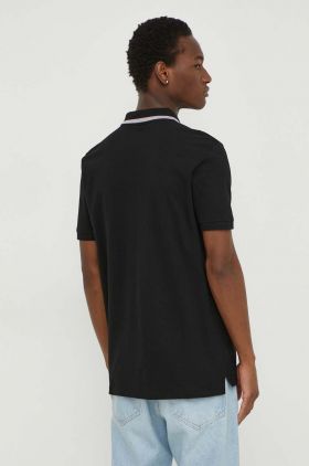 PS Paul Smith tricou polo barbati, culoarea negru, neted