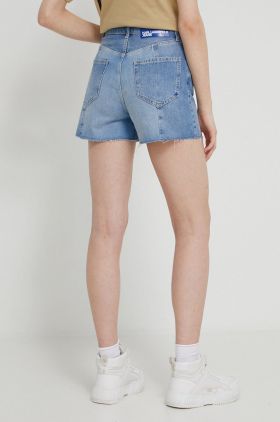 Karl Lagerfeld Jeans pantaloni scurti jeans femei, neted, high waist