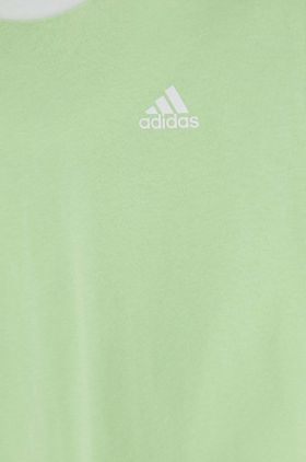 adidas tricou de bumbac pentru copii culoarea verde, neted