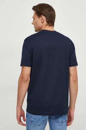 Paul&Shark tricou din bumbac barbati, culoarea albastru marin, cu imprimeu