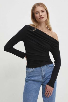 Answear Lab bluza femei, culoarea negru, neted