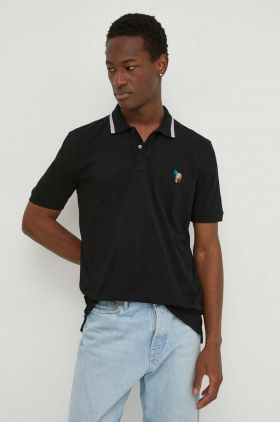 PS Paul Smith tricou polo barbati, culoarea negru, neted