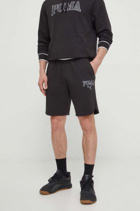 Puma pantaloni scurți  SQUAD bărbați, culoarea negru 678975