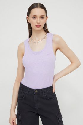 Superdry top femei, culoarea violet