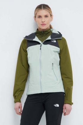 The North Face jacheta de exterior Stratos culoarea verde