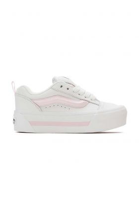 Vans tenisi de piele Knu Stack femei, culoarea alb, VN000CP6YL71