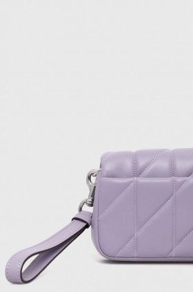 Coach poseta de piele culoarea violet