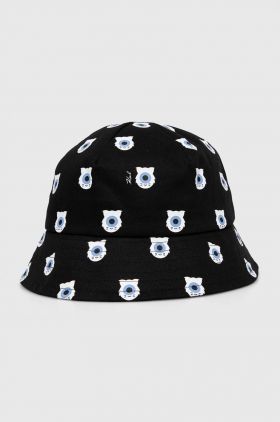 Karl Lagerfeld palarie din bumbac culoarea negru, bumbac