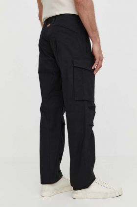 G-Star Raw pantaloni de bumbac culoarea negru, drept