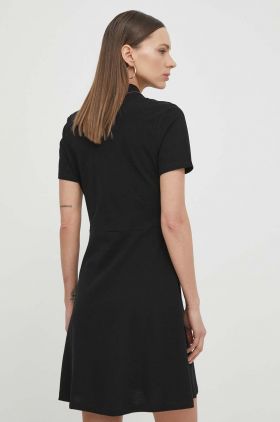 PS Paul Smith rochie din bumbac culoarea negru, mini, evazati