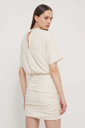 Abercrombie & Fitch rochie culoarea bej, mini, oversize