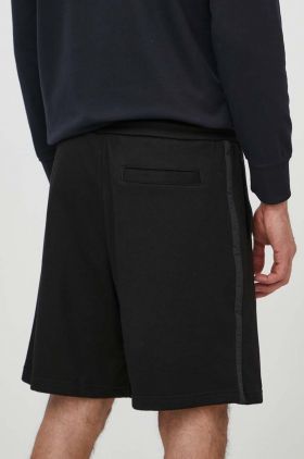 Armani Exchange pantaloni scurti barbati, culoarea negru