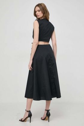 Liviana Conti rochie culoarea negru, maxi, evazați L4SK21