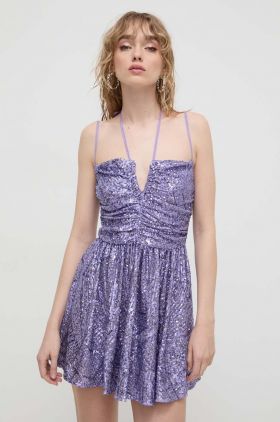 Aniye By rochie culoarea violet, mini, evazați 185243