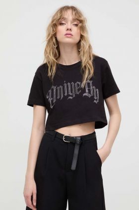 Aniye By tricou din bumbac femei, culoarea negru 185344