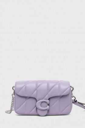 Coach poseta de piele culoarea violet