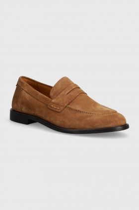 Gant mocasini din piele intoarsa Lozham barbati, culoarea maro, 28673510.G45