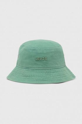 Levi's palarie din bumbac culoarea verde, bumbac