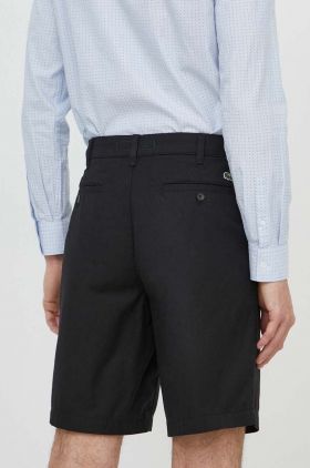 Lacoste pantaloni scurti din bumbac culoarea negru