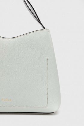 Furla poseta de piele culoarea verde