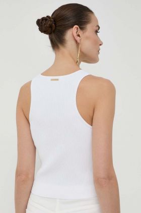 MICHAEL Michael Kors top femei, culoarea alb