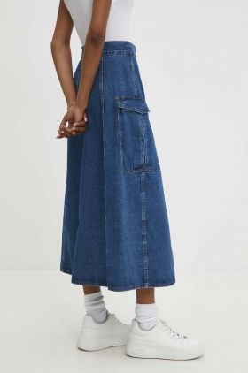 Answear Lab fusta jeans midi, evazati