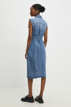 Answear Lab rochie jeans mini, evazati