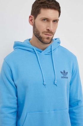 adidas Originals hanorac de bumbac barbati, cu glugă, cu imprimeu, IS3317