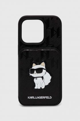 Karl Lagerfeld Husă pentru telefon iPhone 15 Pro 6.1" culoarea negru