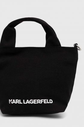 Karl Lagerfeld poseta culoarea negru