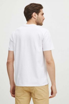 Medicine tricou din bumbac barbati, culoarea alb, cu imprimeu