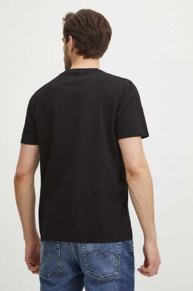 Medicine tricou din bumbac barbati, culoarea negru, cu imprimeu