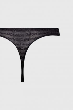 Emporio Armani Underwear tanga 2-pack culoarea negru, transparent