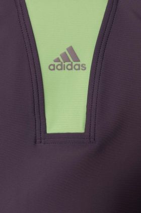 adidas Performance costum de baie dintr-o bucată pentru copii culoarea violet