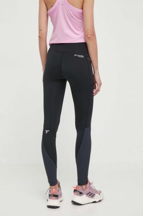 Columbia leggins sport Cirque River femei, culoarea negru, neted, 2072461