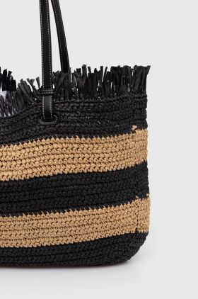 Karl Lagerfeld geanta de plaja culoarea negru