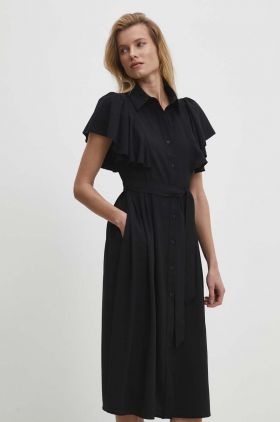 Answear Lab rochie culoarea negru, midi, evazati