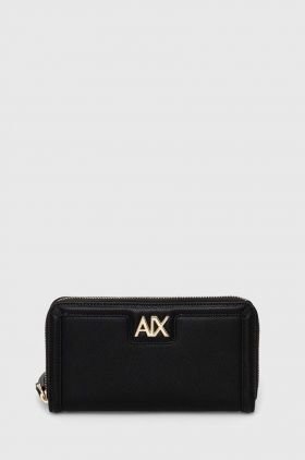 Armani Exchange portofel femei, culoarea negru