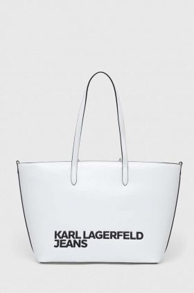 Karl Lagerfeld Jeans poseta culoarea alb