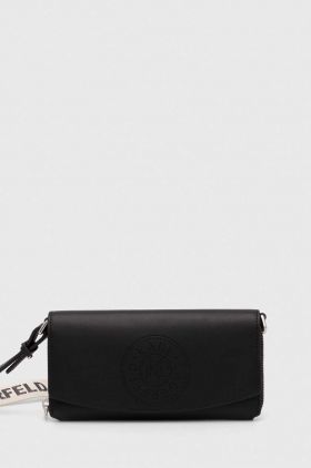 Karl Lagerfeld poseta de piele culoarea negru