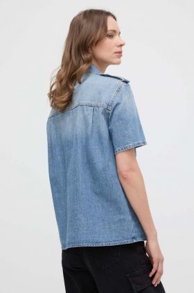 Miss Sixty camasa jeans femei, cu guler clasic, regular