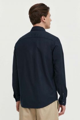 Abercrombie & Fitch camasa barbati, culoarea albastru marin, cu guler button-down, regular