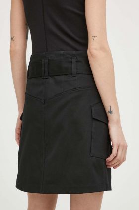 G-Star Raw fusta culoarea negru, mini, drept