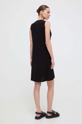 Armani Exchange rochie culoarea negru, mini, evazati