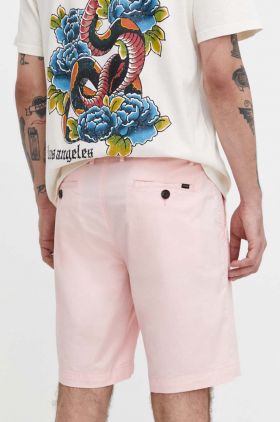 Superdry pantaloni scurti barbati, culoarea roz