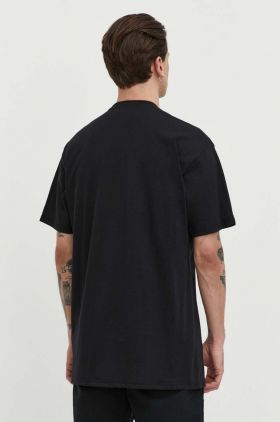 Vans tricou din bumbac barbati, culoarea negru, cu imprimeu