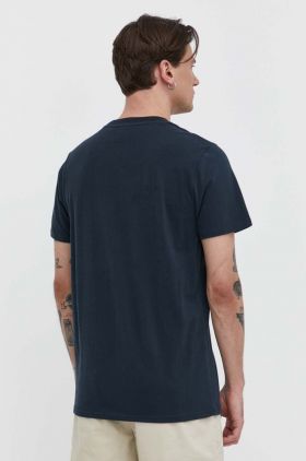 Superdry tricou din bumbac barbati, culoarea albastru marin, cu imprimeu