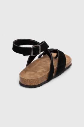 Answear Lab sandale din piele intoarsa femei, culoarea negru