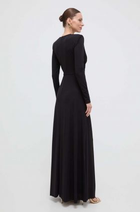 Silvian Heach rochie culoarea negru, maxi, evazati